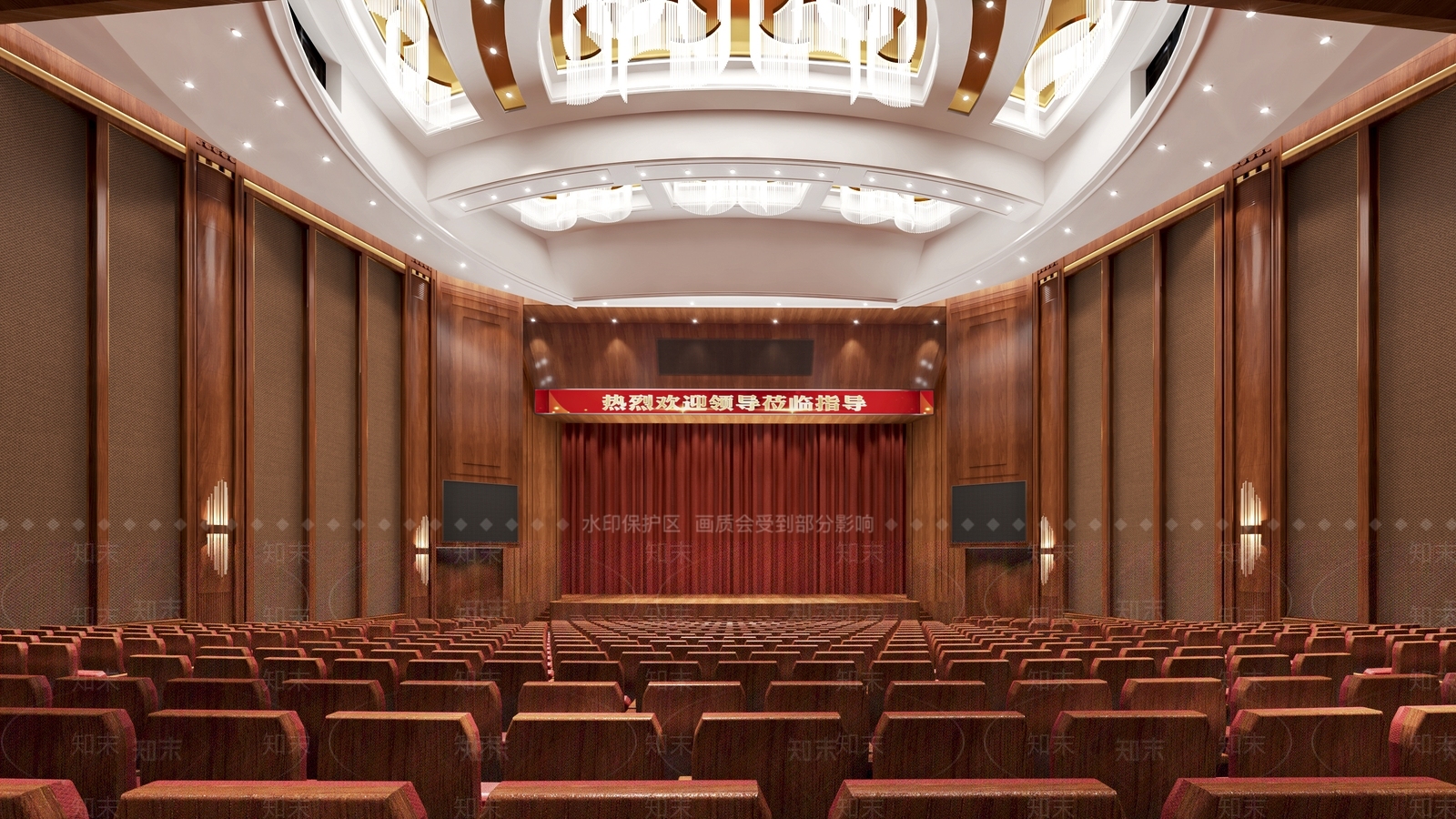 复古报告厅SU模型下载【ID:1192454639】
