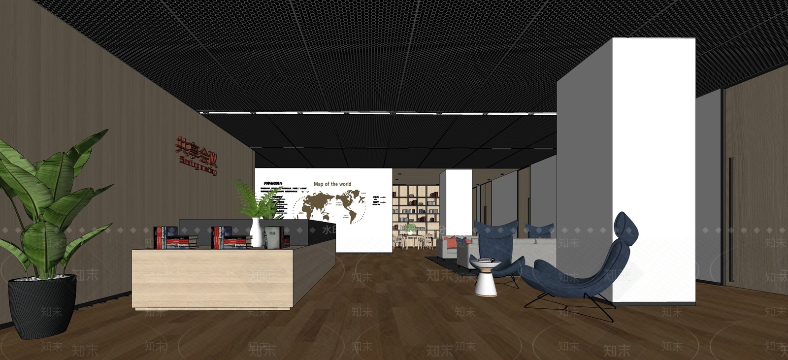 现代会议室SU模型下载【ID:1192458310】