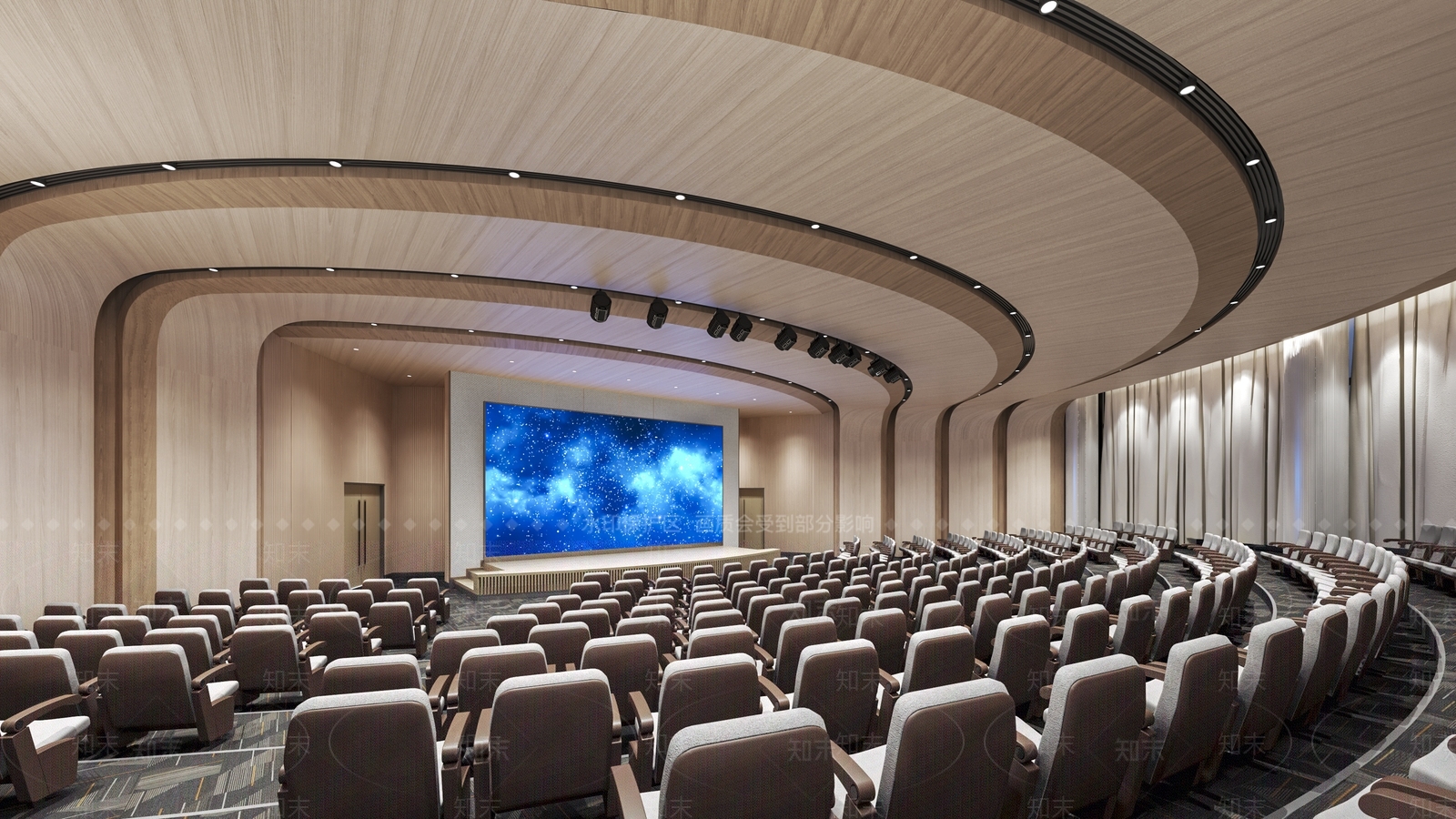 现代报告厅SU模型下载【ID:1192460197】