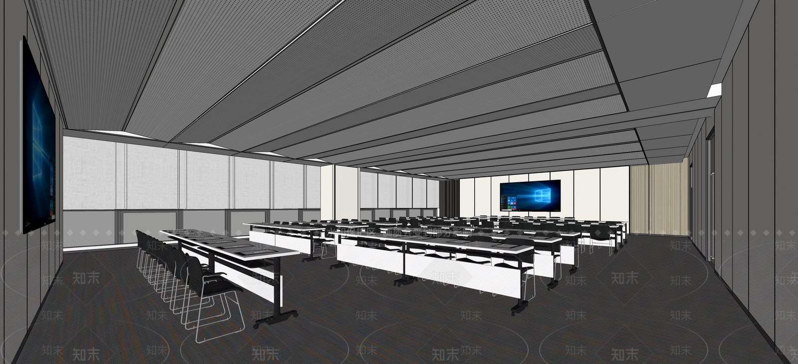 现代会议室SU模型下载【ID:1192463204】