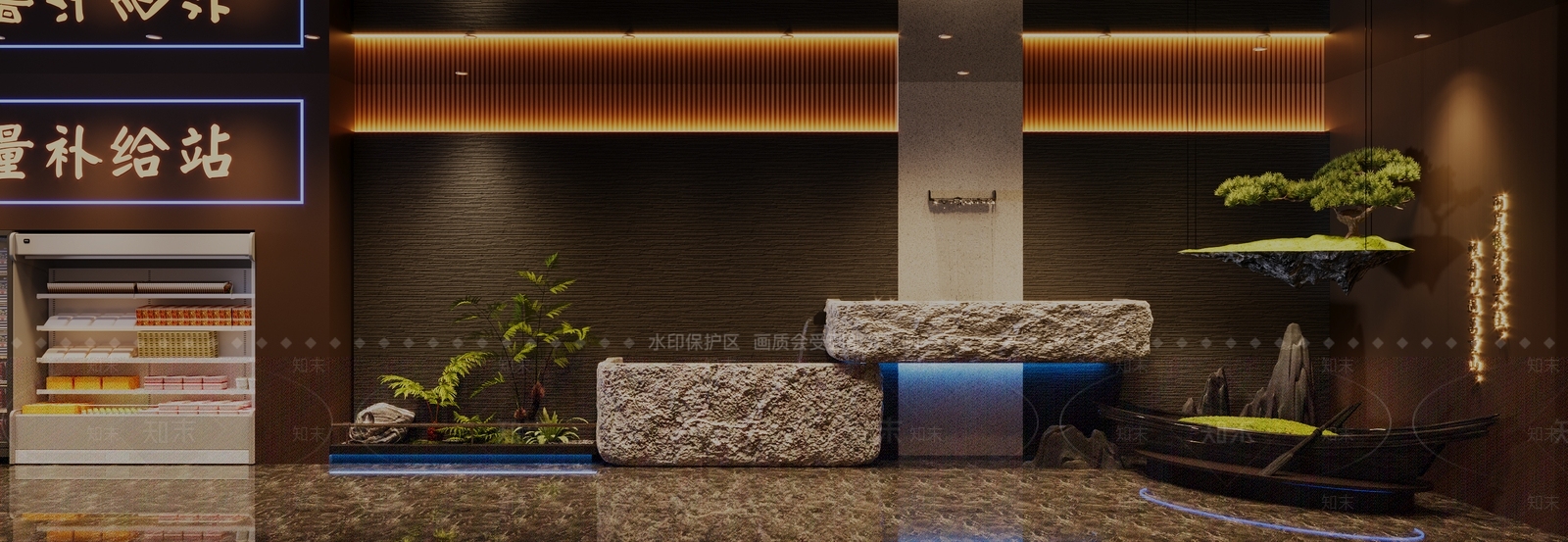 新中式现代中餐厅3D模型下载【ID:1192464912】