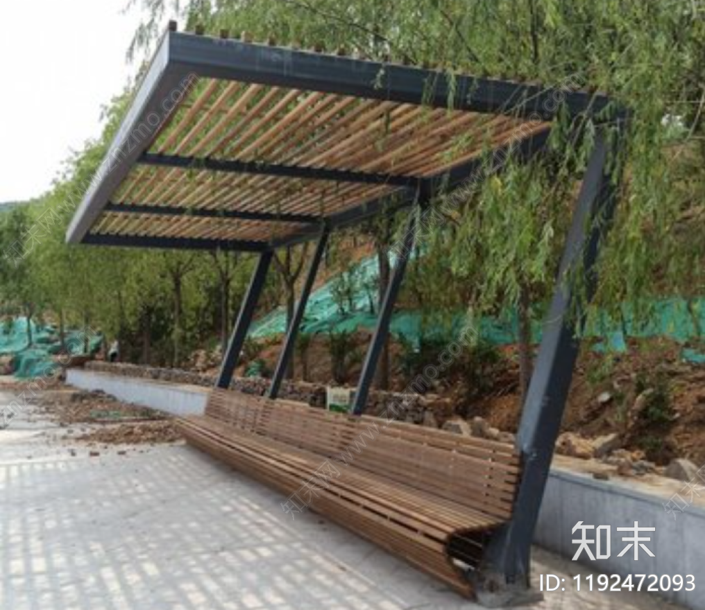 现代廊架施工图下载【ID:1192472093】