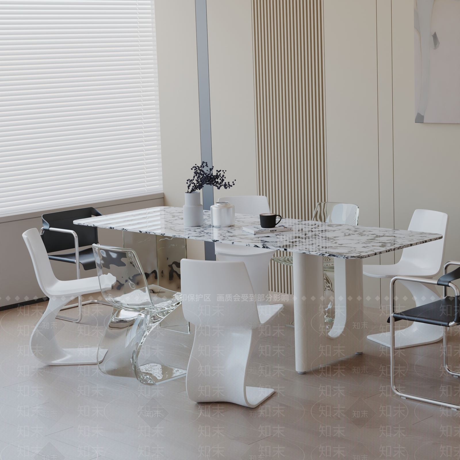 现代餐桌3D模型下载【ID:1192474244】