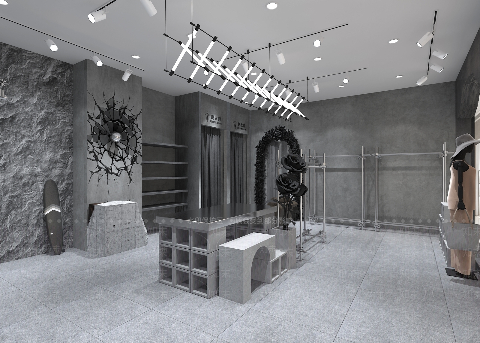 工业服装店3D模型下载【ID:1192484998】