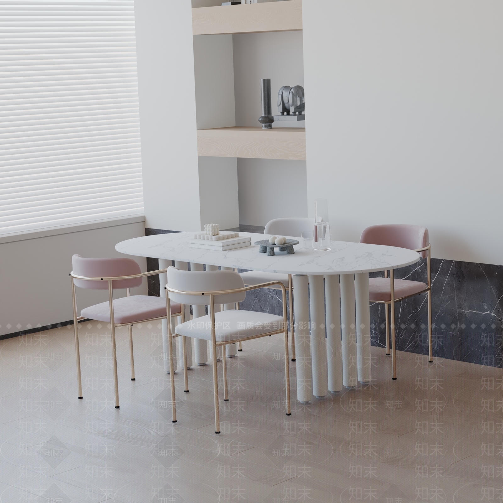 现代餐桌3D模型下载【ID:1192485978】