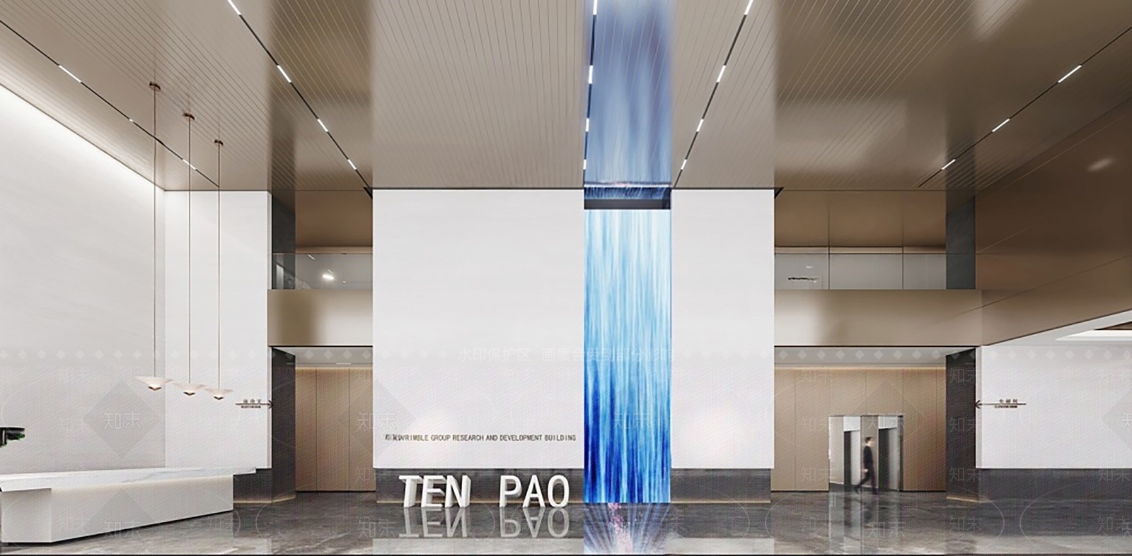 现代办公大堂SU模型下载【ID:1192486070】