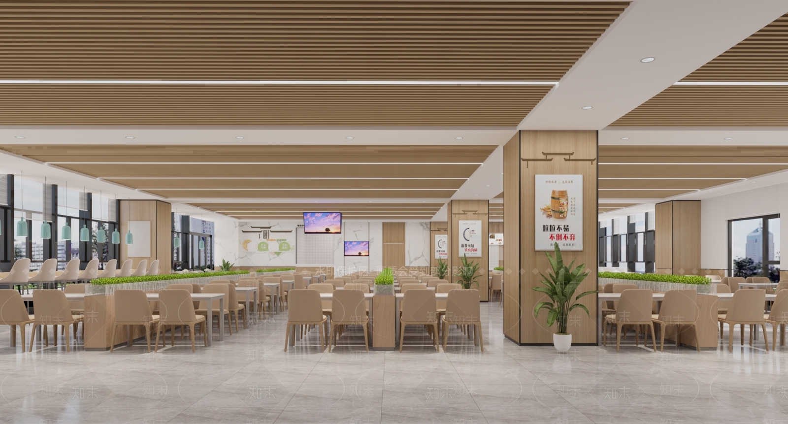 现代食堂3D模型下载【ID:1192487751】
