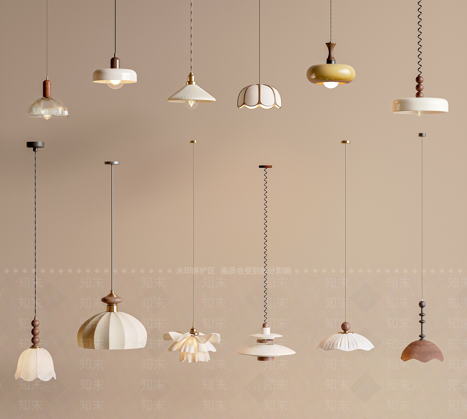 法式中古小吊灯3D模型下载【ID:1192490763】