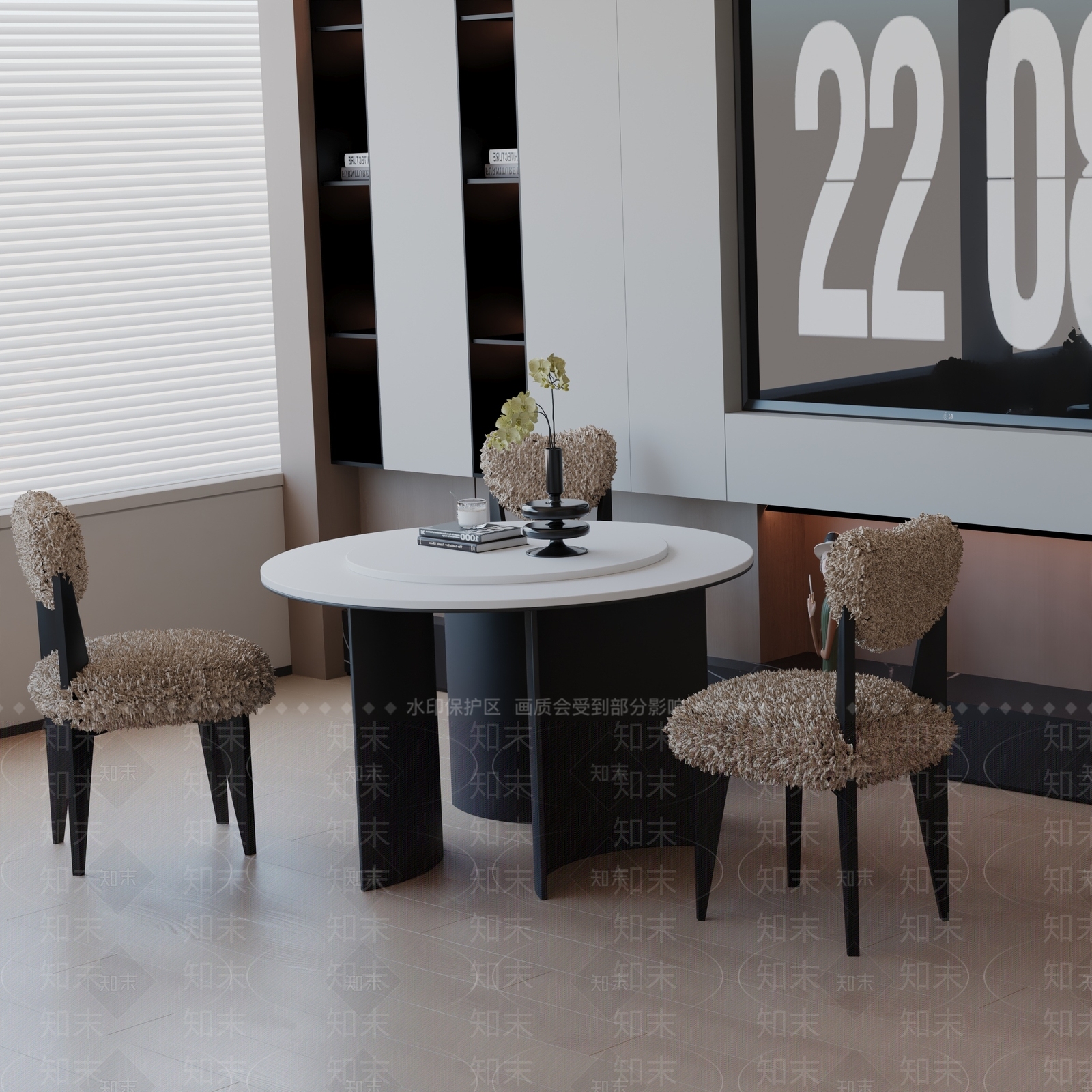 现代餐桌3D模型下载【ID:1192492604】