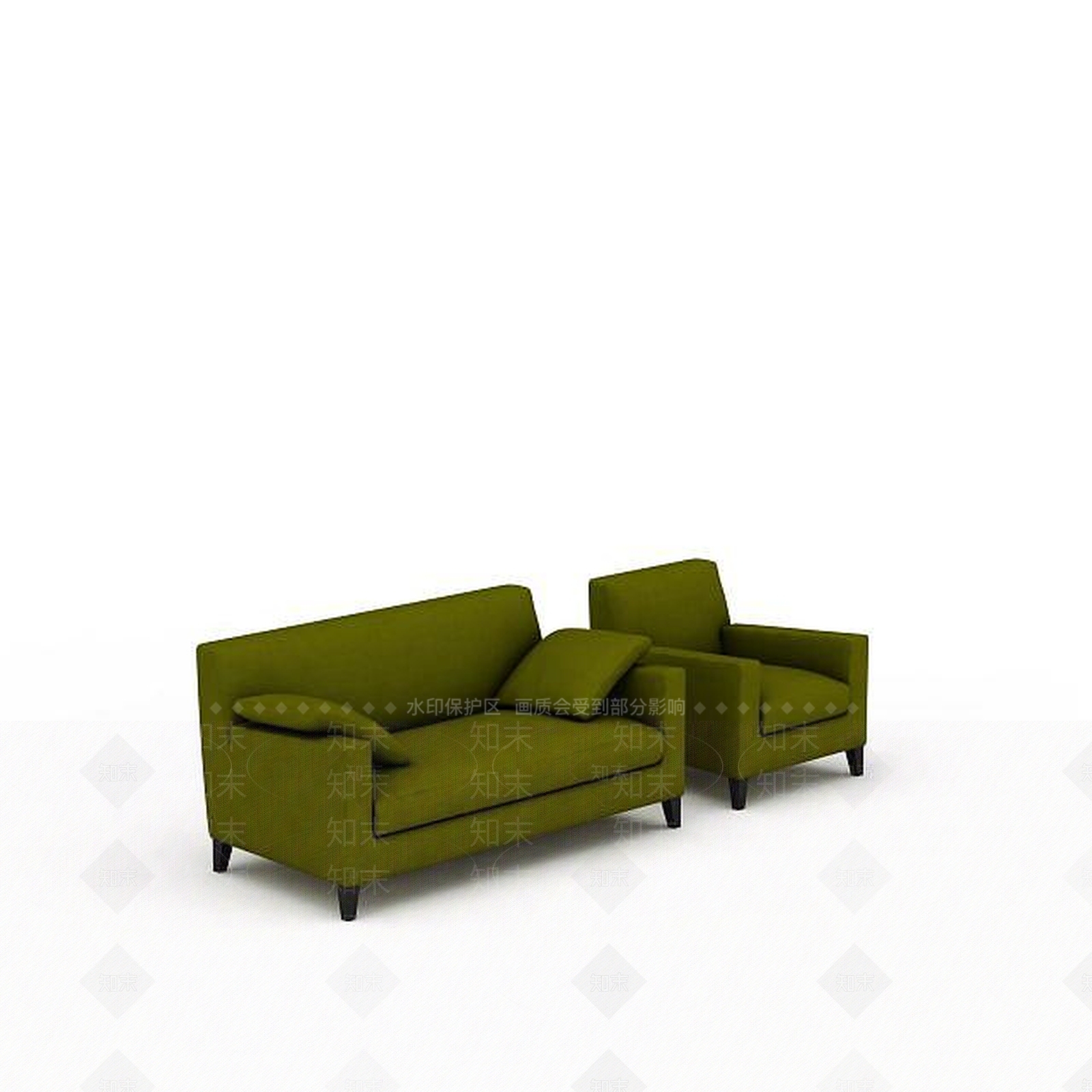 现代双人沙发3D模型下载【ID:1192492609】