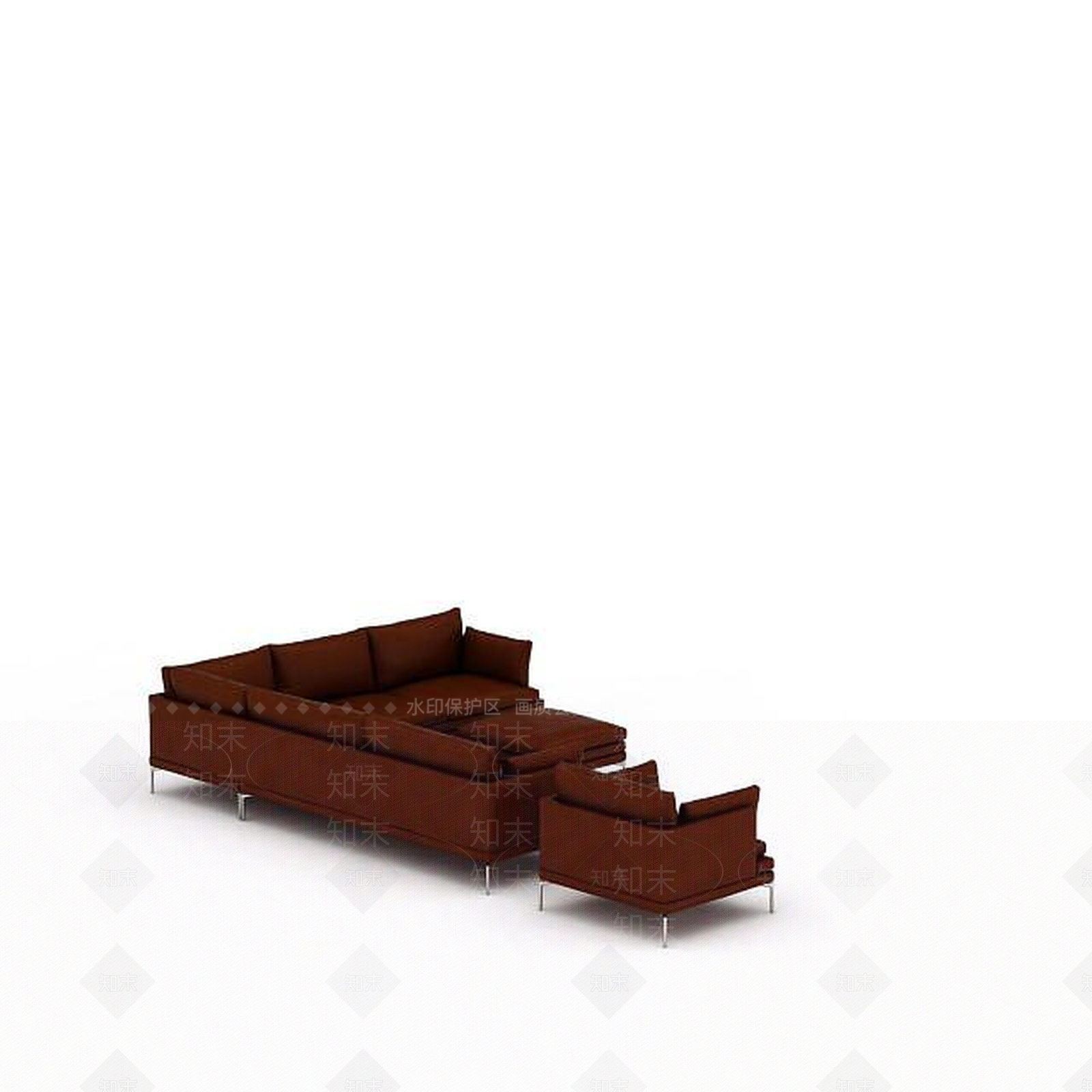 现代双人沙发3D模型下载【ID:1192492704】