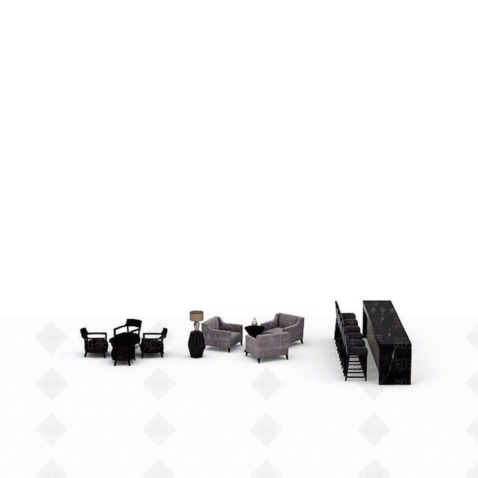 现代双人沙发3D模型下载【ID:1192493590】