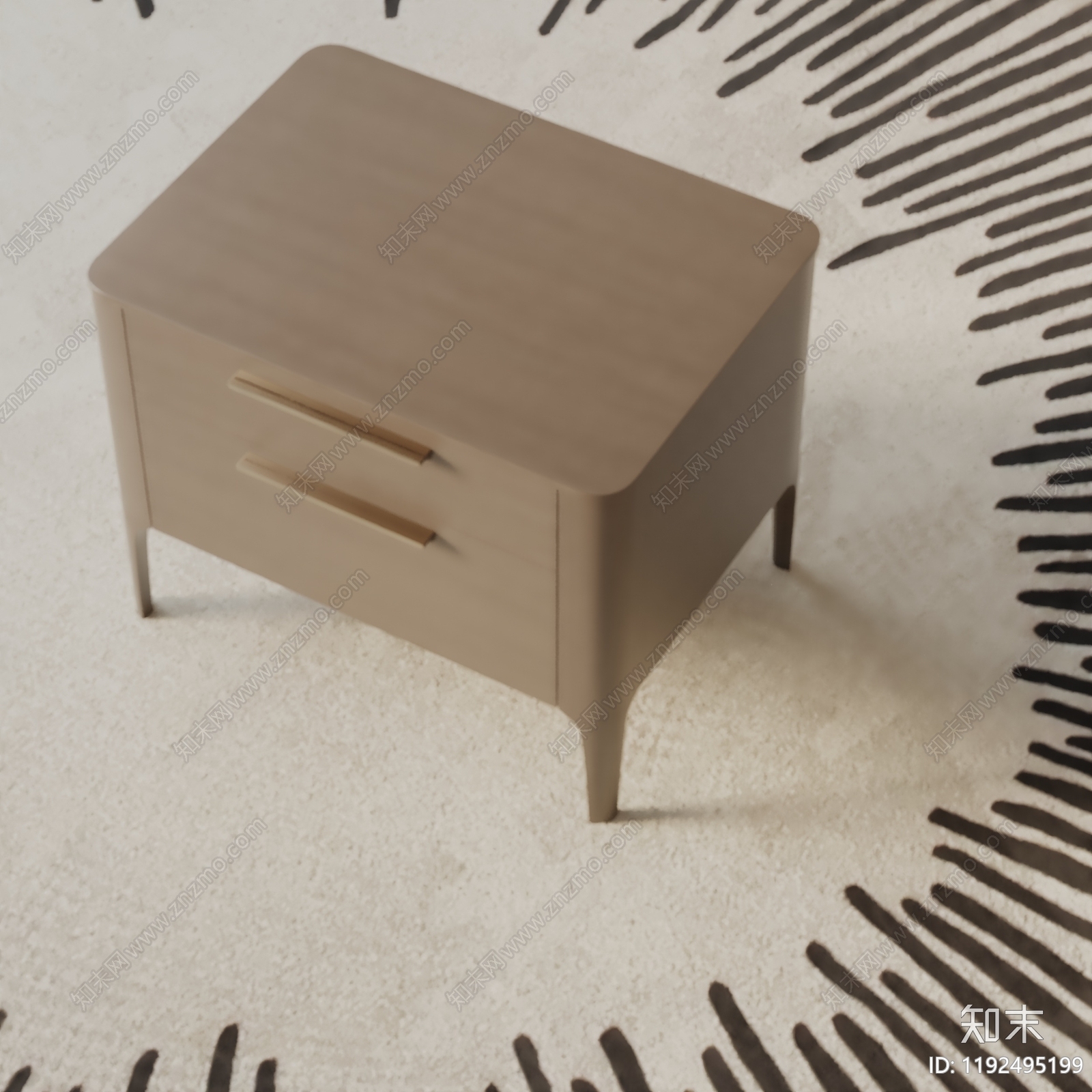 现代床头柜3D模型下载【ID:1192495199】