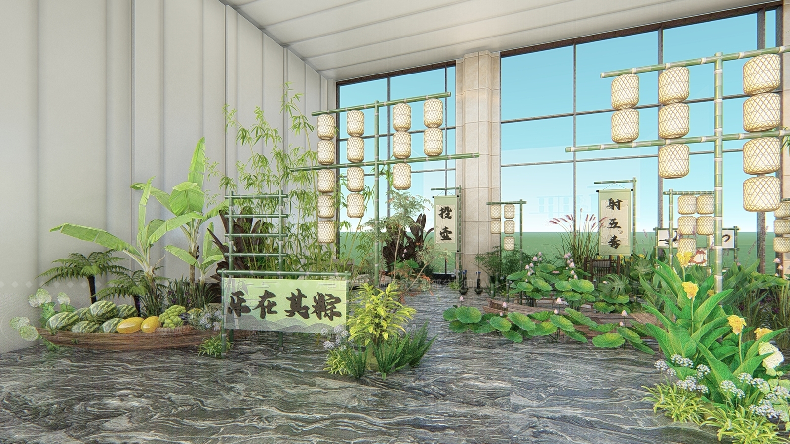 现代其他节日美陈单体SU模型下载【ID:1192720689】