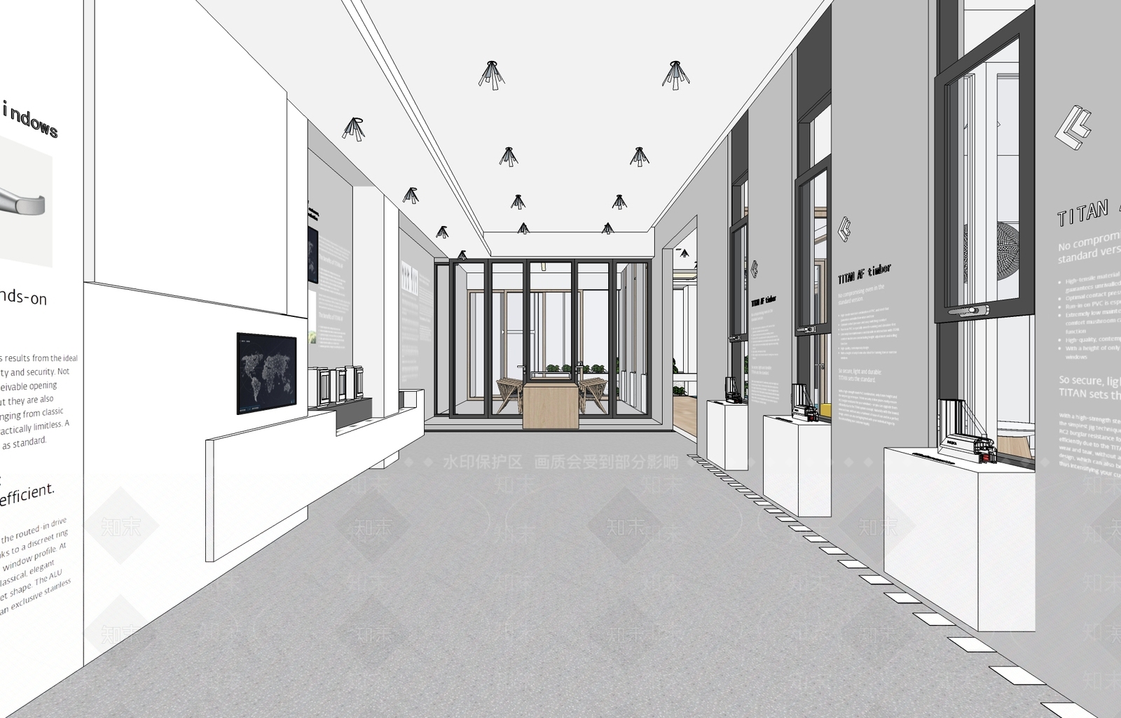 简约工业家具展厅SU模型下载【ID:1192496386】