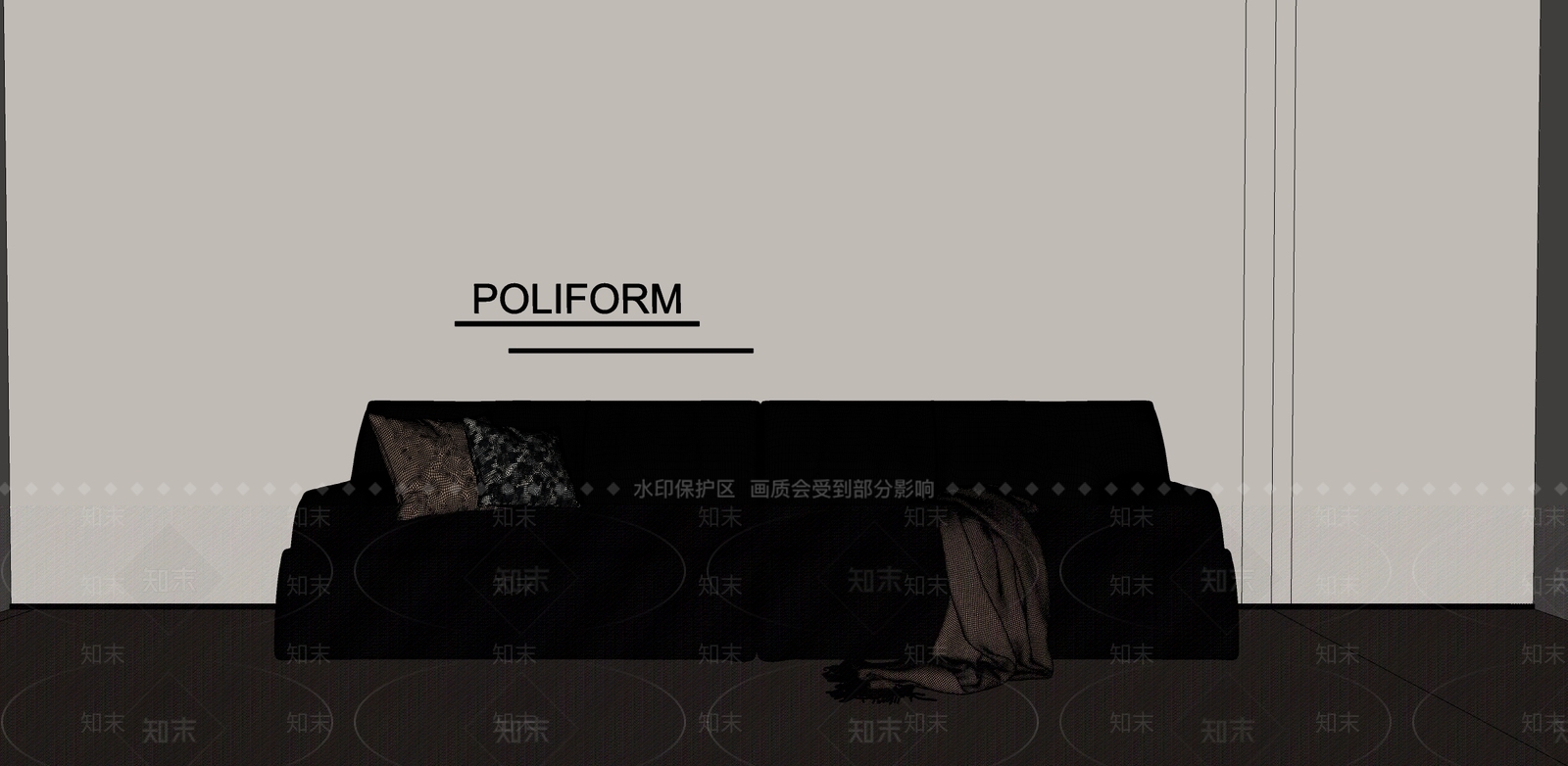 现代多人沙发SU模型下载【ID:1192495539】