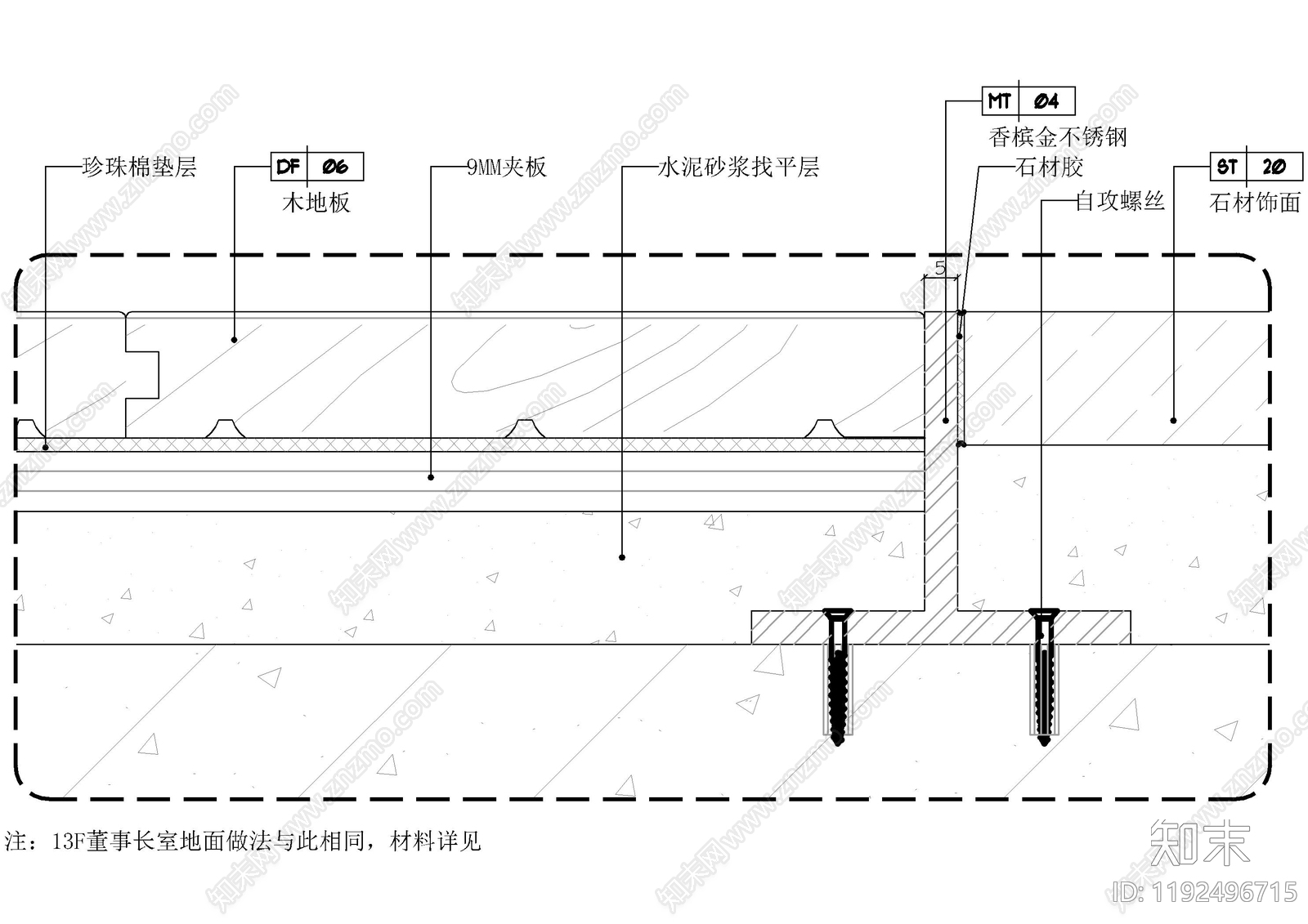木地板cad施工图下载【ID:1192496715】