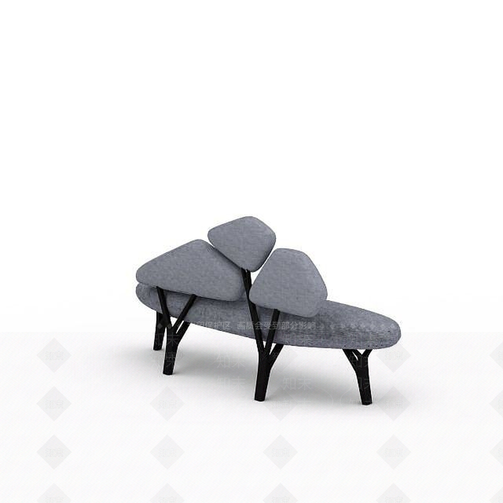 现代双人沙发3D模型下载【ID:1192499003】