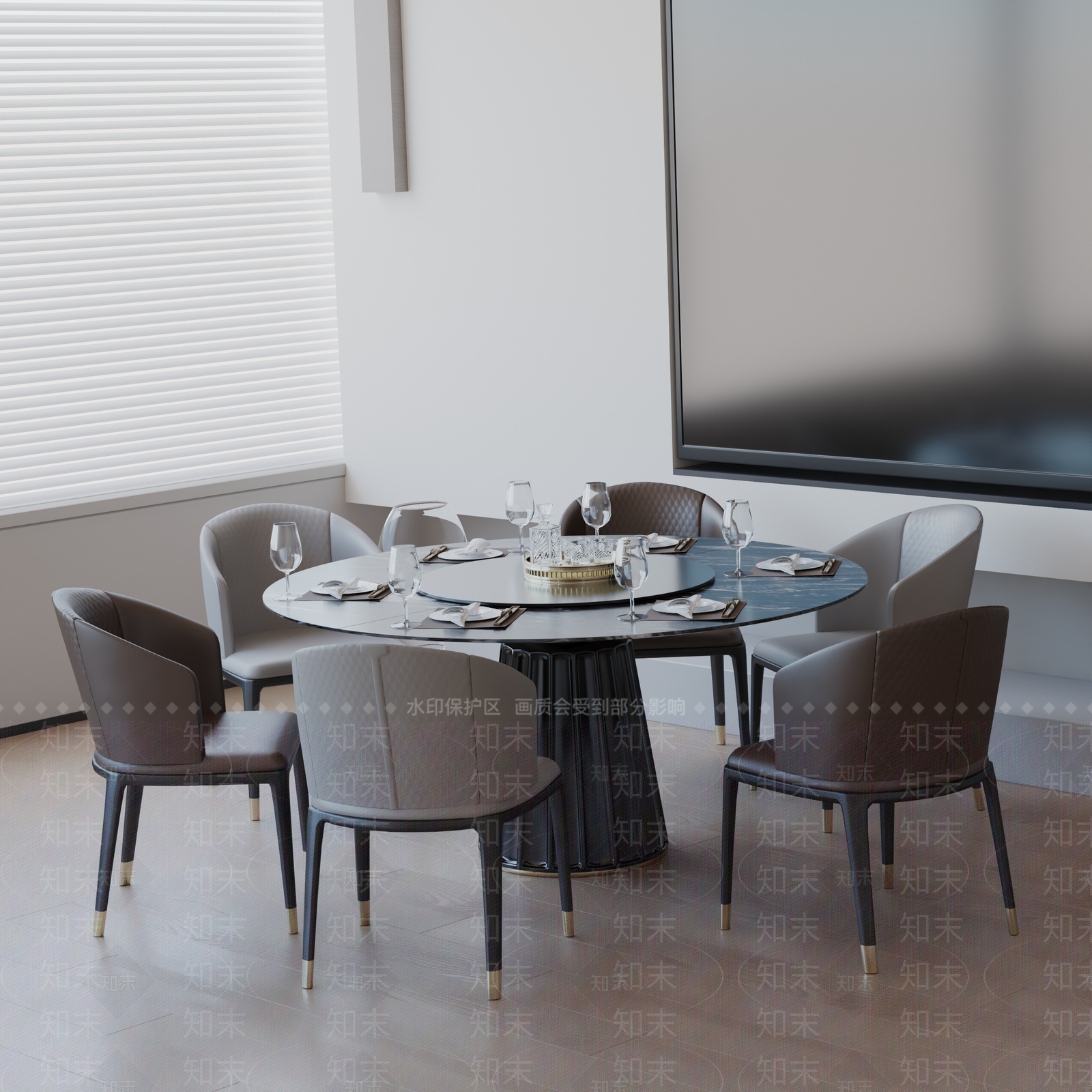 现代餐桌3D模型下载【ID:1192499672】