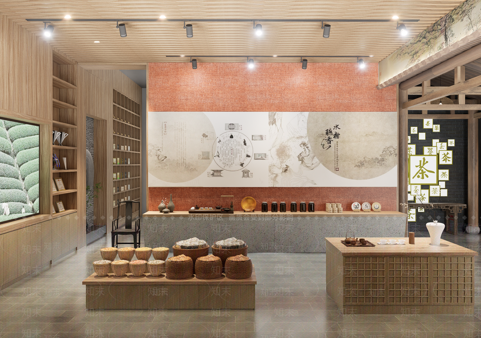 新中式现代茶馆SU模型下载【ID:1192502191】