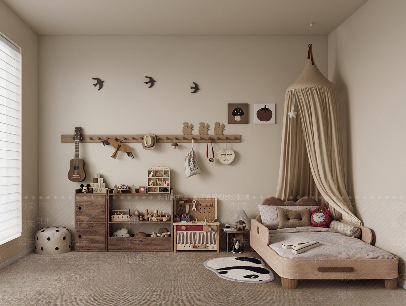 现代中古通用儿童房SU模型下载【ID:1192513642】