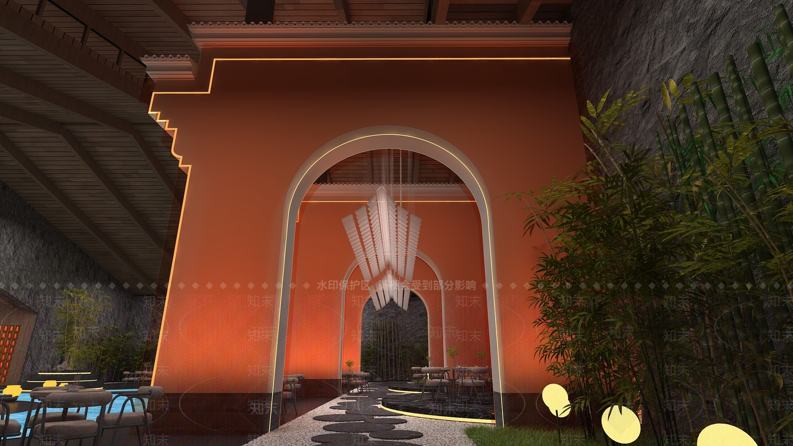 新中式其他商业空间3D模型下载【ID:1192510476】