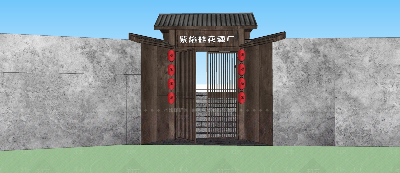 现代商业景观SU模型下载【ID:1192511279】