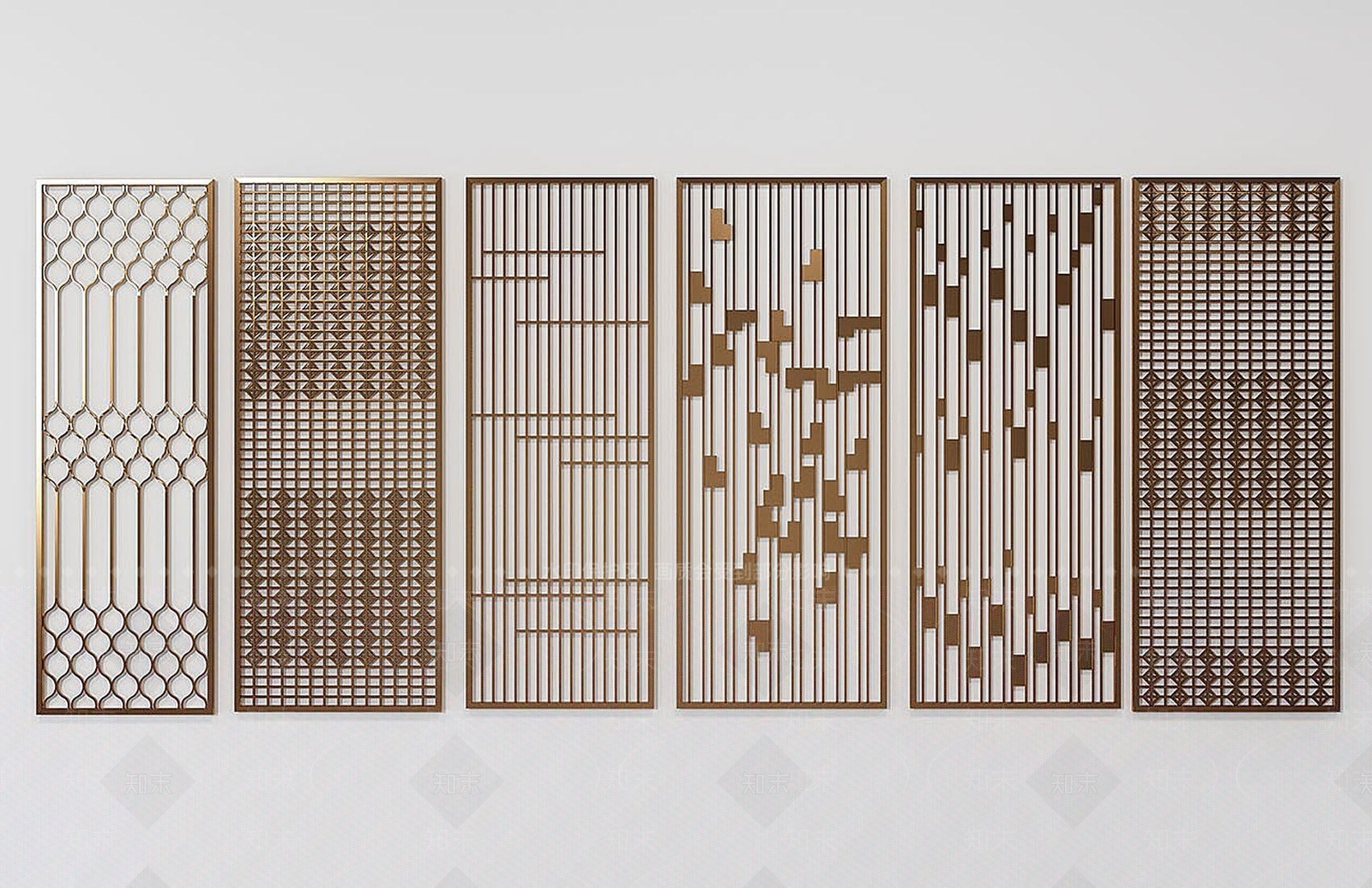 现代装饰屏风3D模型下载【ID:1192511930】