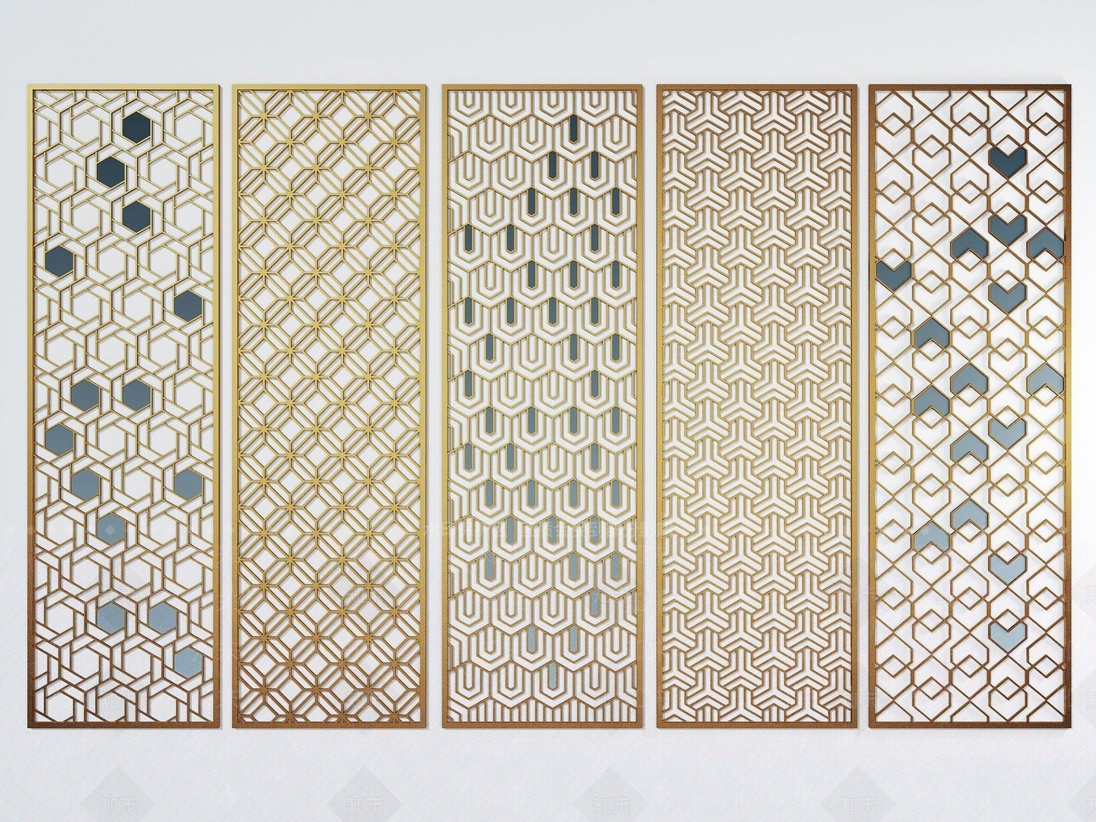 现代装饰屏风3D模型下载【ID:1192511992】