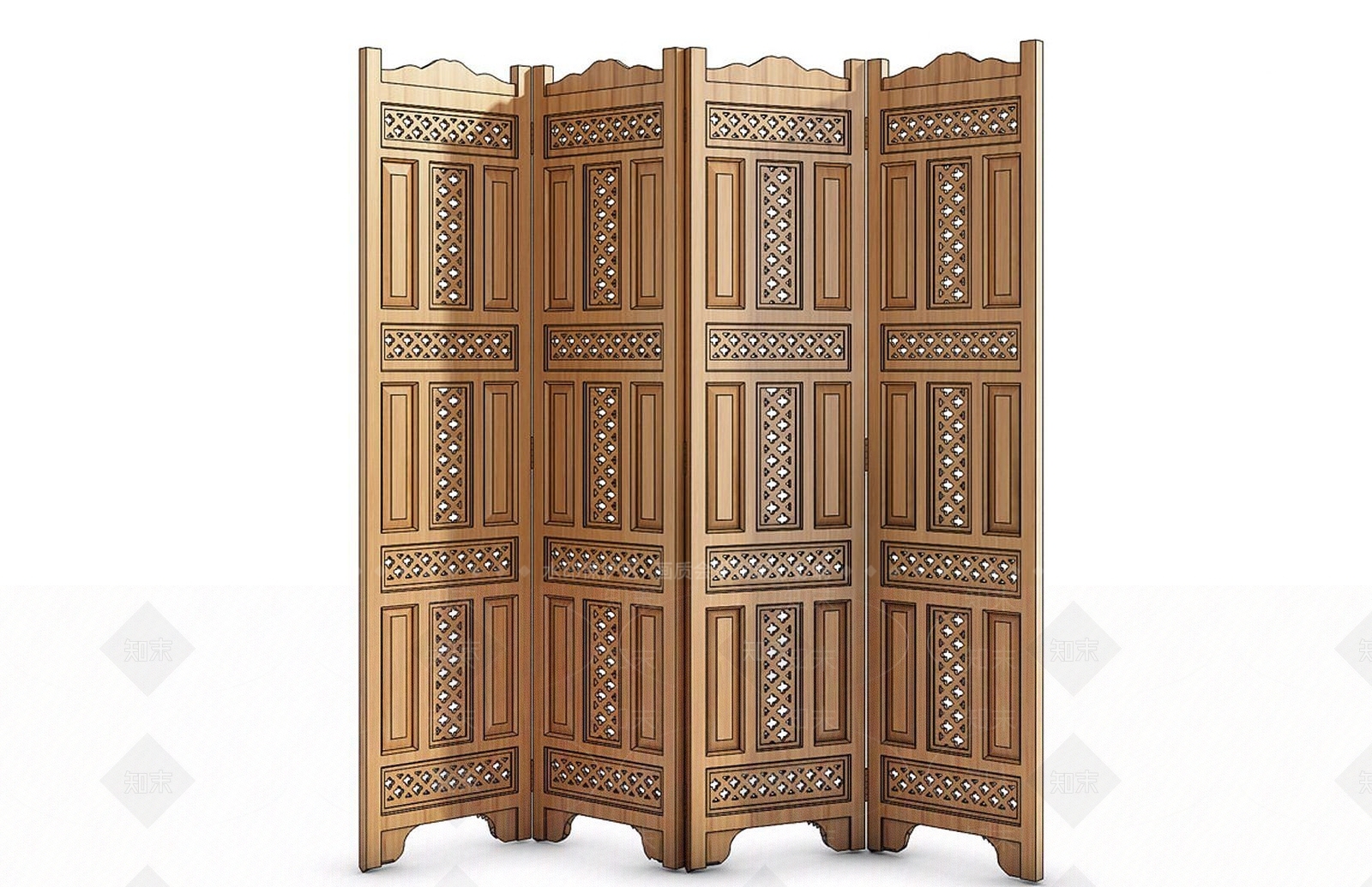 现代泰式装饰屏风3D模型下载【ID:1192511916】