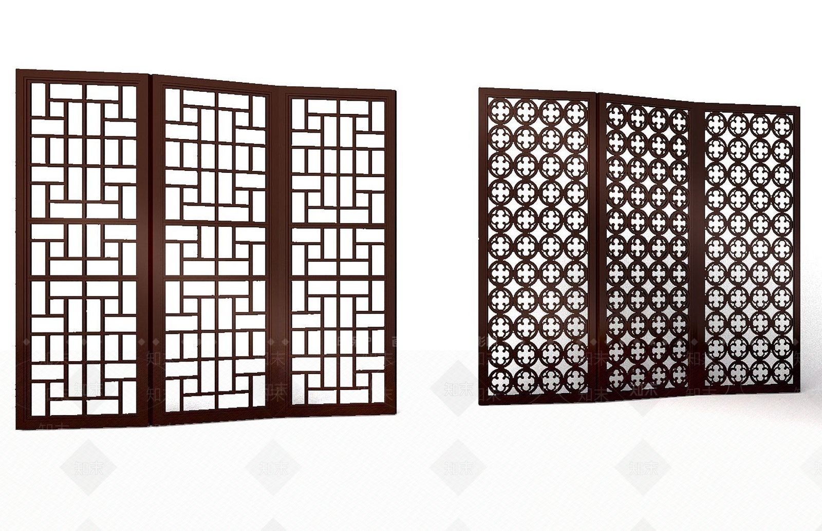 新中式装饰屏风3D模型下载【ID:1192513064】