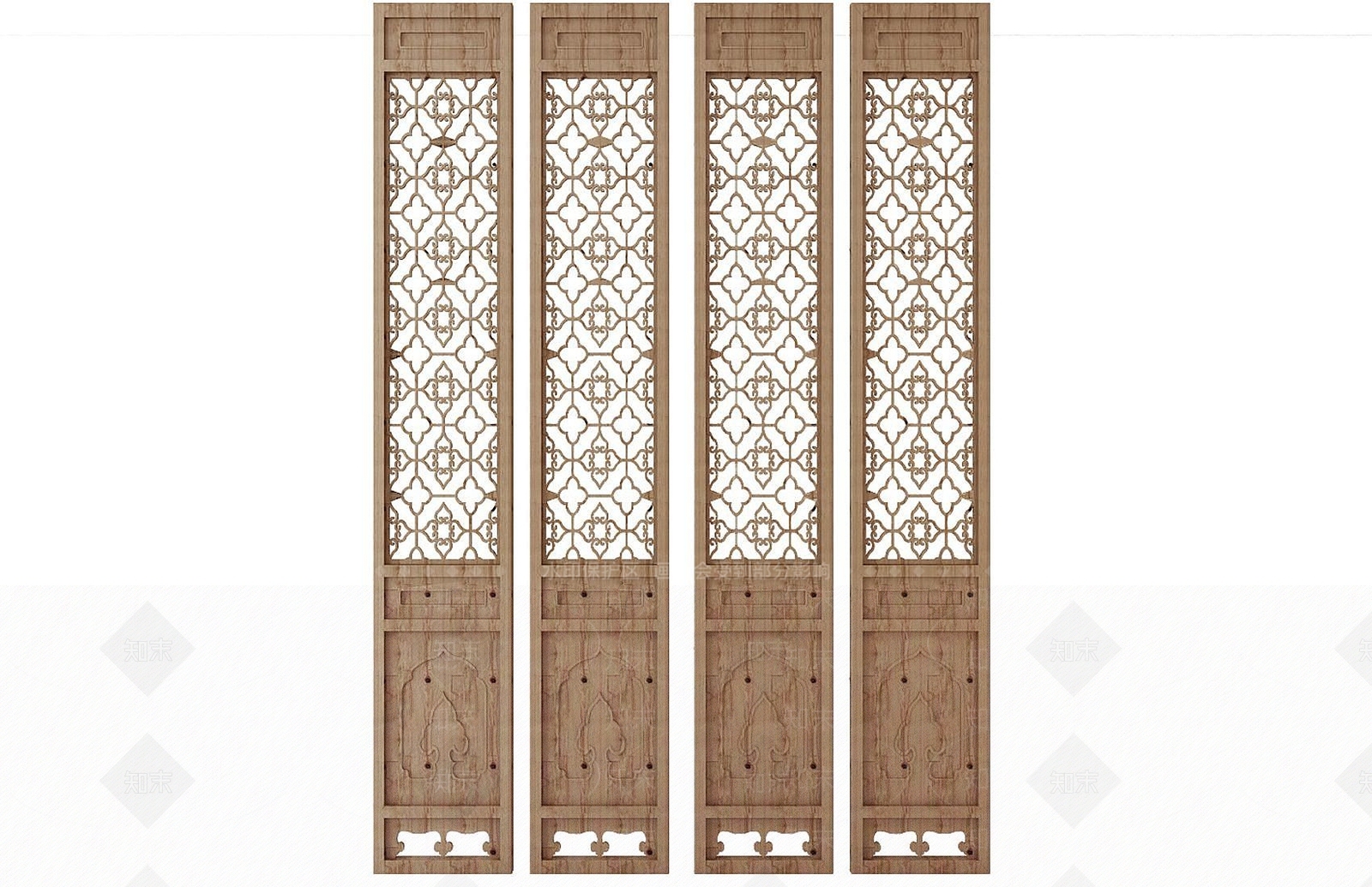 新中式装饰屏风3D模型下载【ID:1192513199】