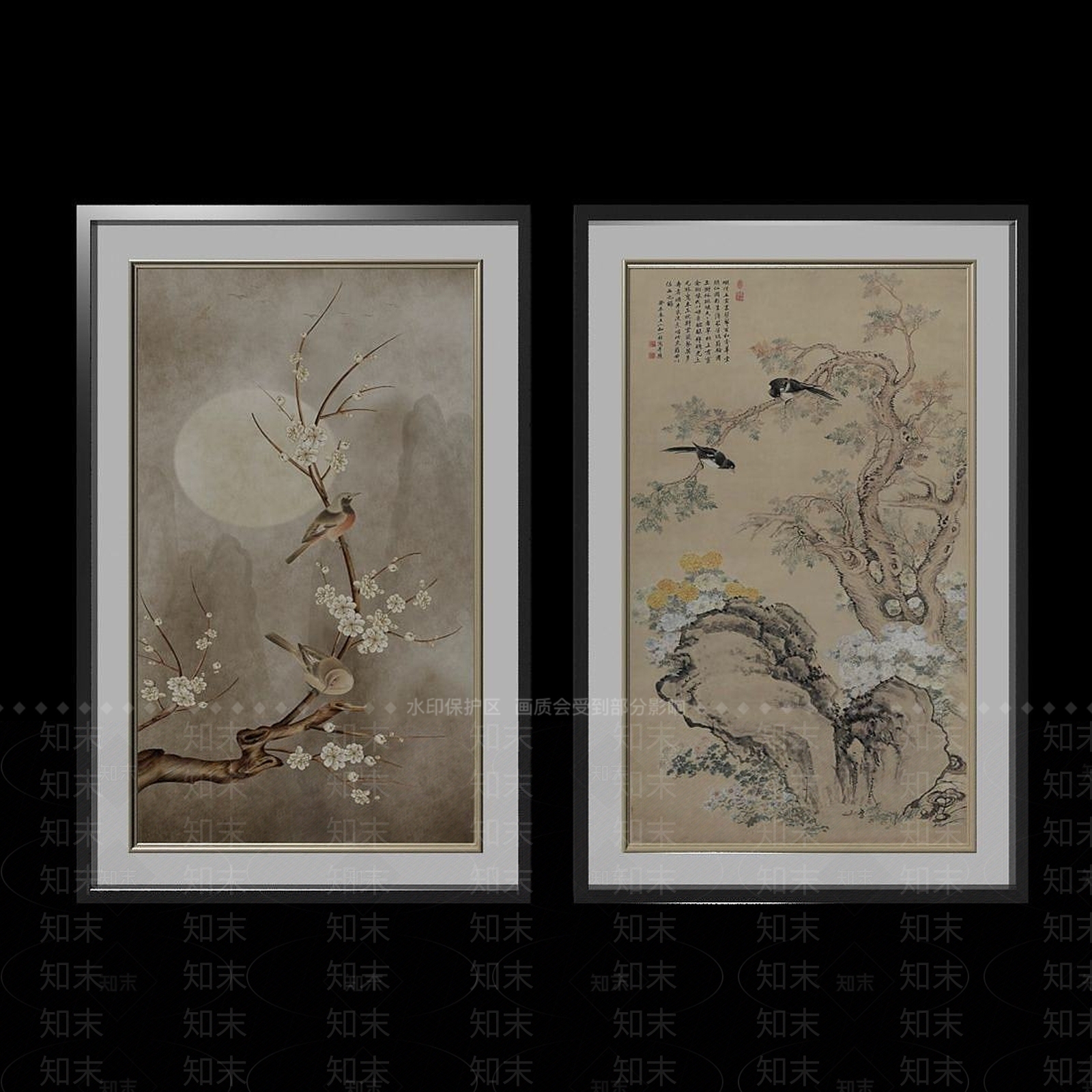 现代中国风国画典雅文化艺术3D模型下载【ID:1192513734】