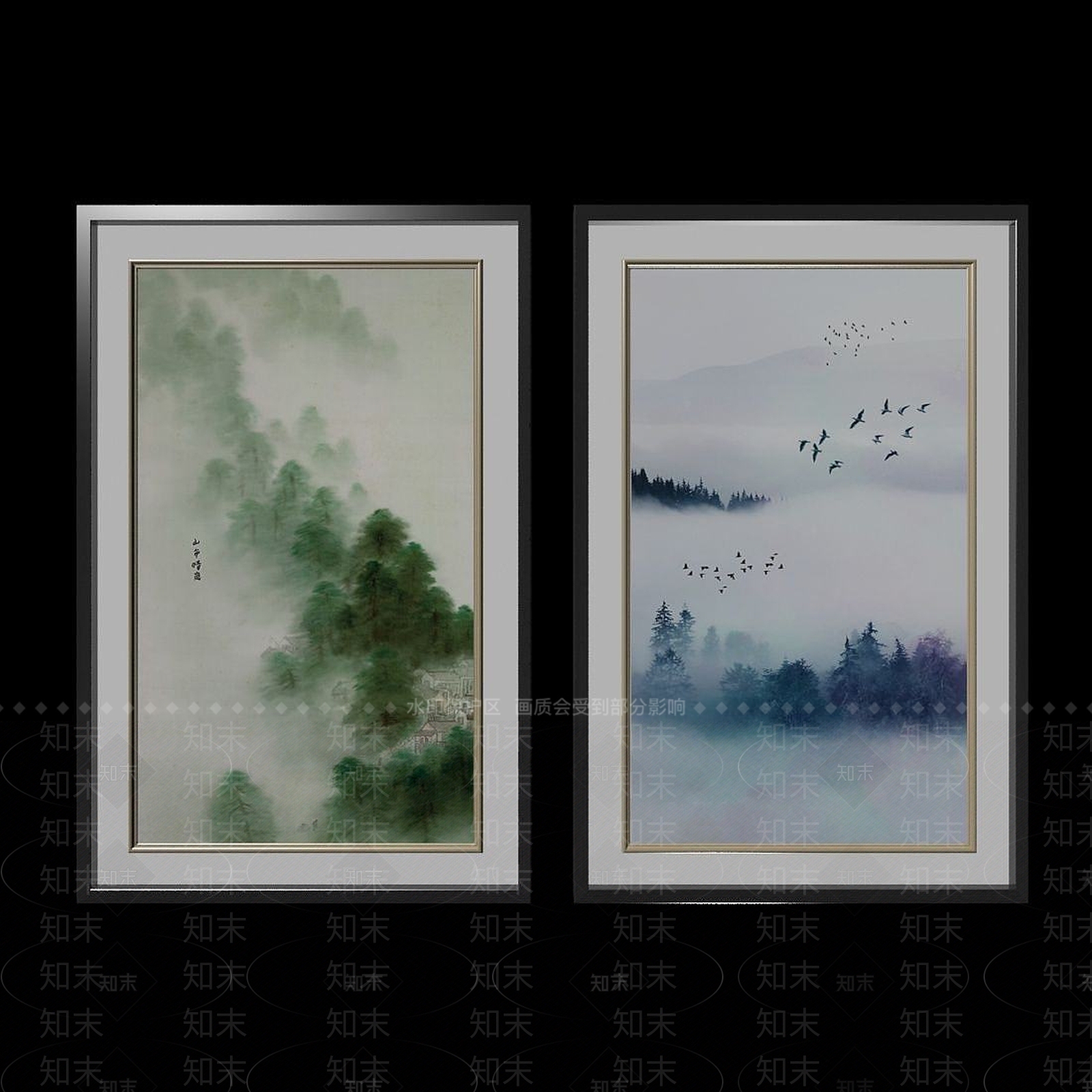 现代中国风国画典雅文化艺术3D模型下载【ID:1192513880】