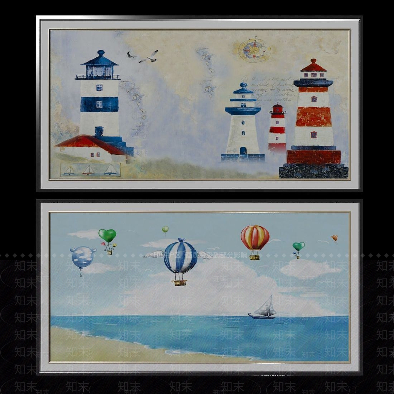 现代儿童乐园装饰画3D模型下载【ID:1192513972】