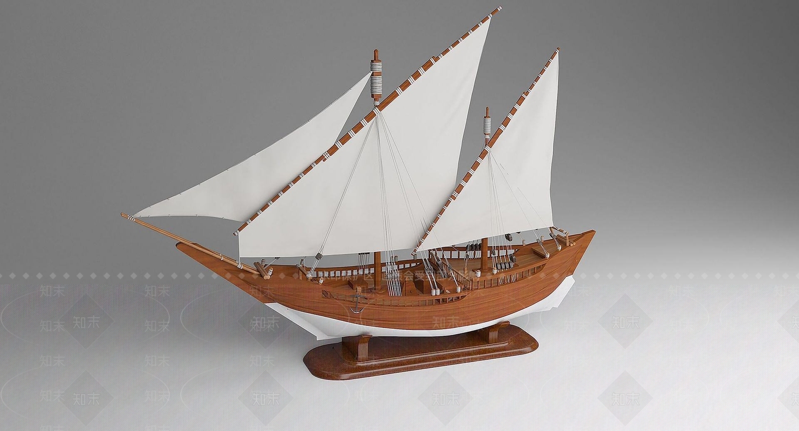 现代木船3D模型下载【ID:1192516841】