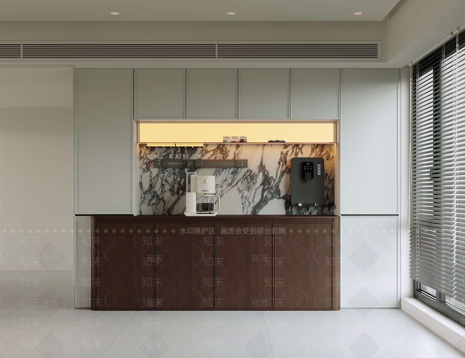 现代中古餐边柜3D模型下载【ID:1192517294】