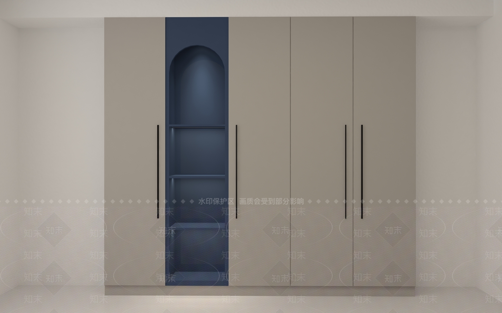现代奶油酒柜3D模型下载【ID:1192517783】