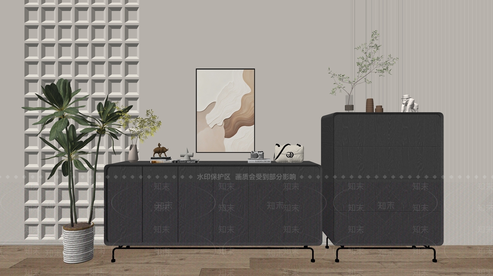 现代斗柜SU模型下载【ID:1192518538】