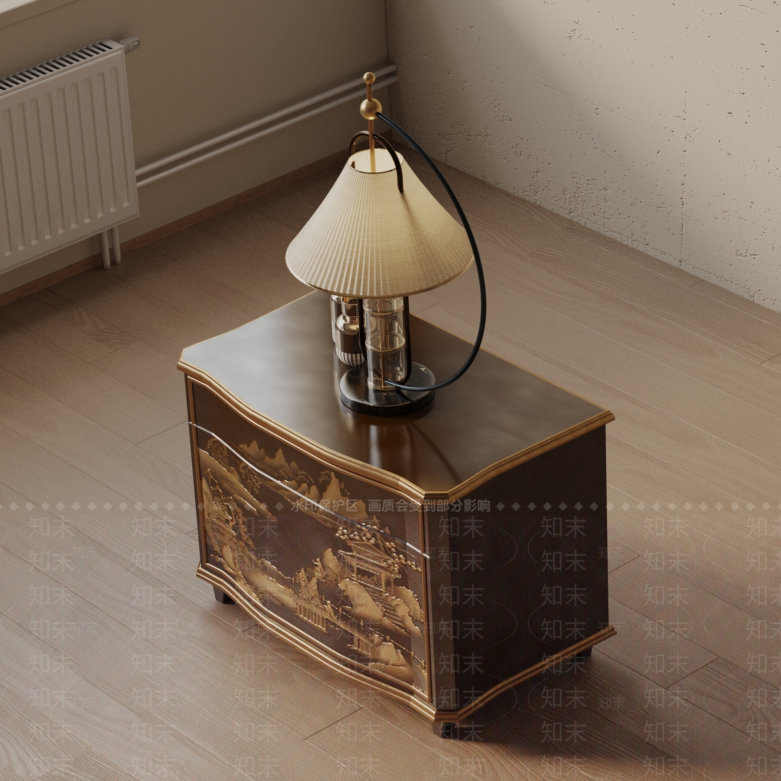 现代床头柜3D模型下载【ID:1192520453】