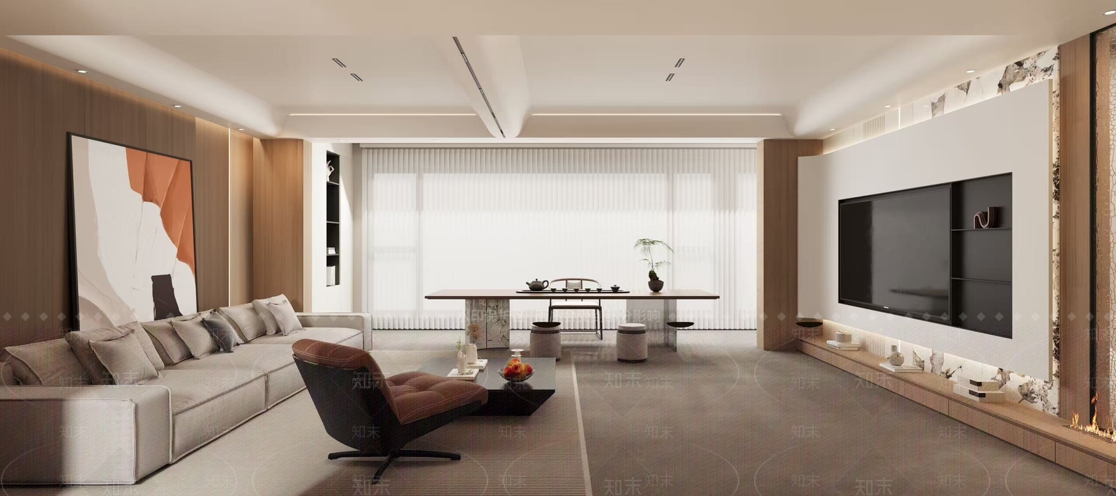 意式家居客厅3D模型下载【ID:1192523864】