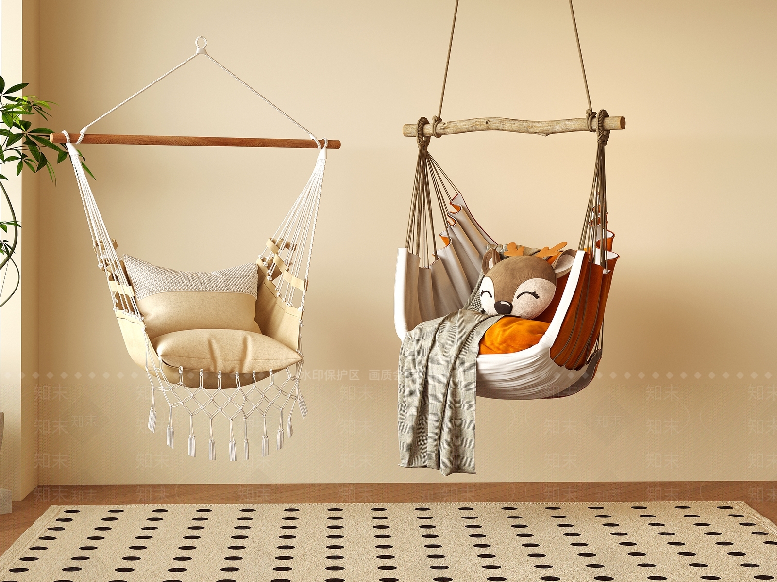 北欧吊椅3D模型下载【ID:1192526531】