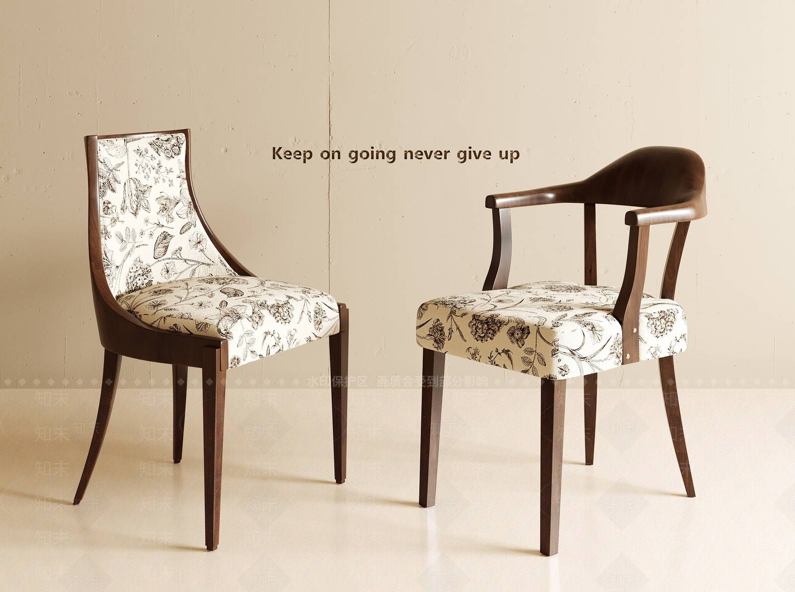 法式复古餐椅3D模型下载【ID:1192527284】