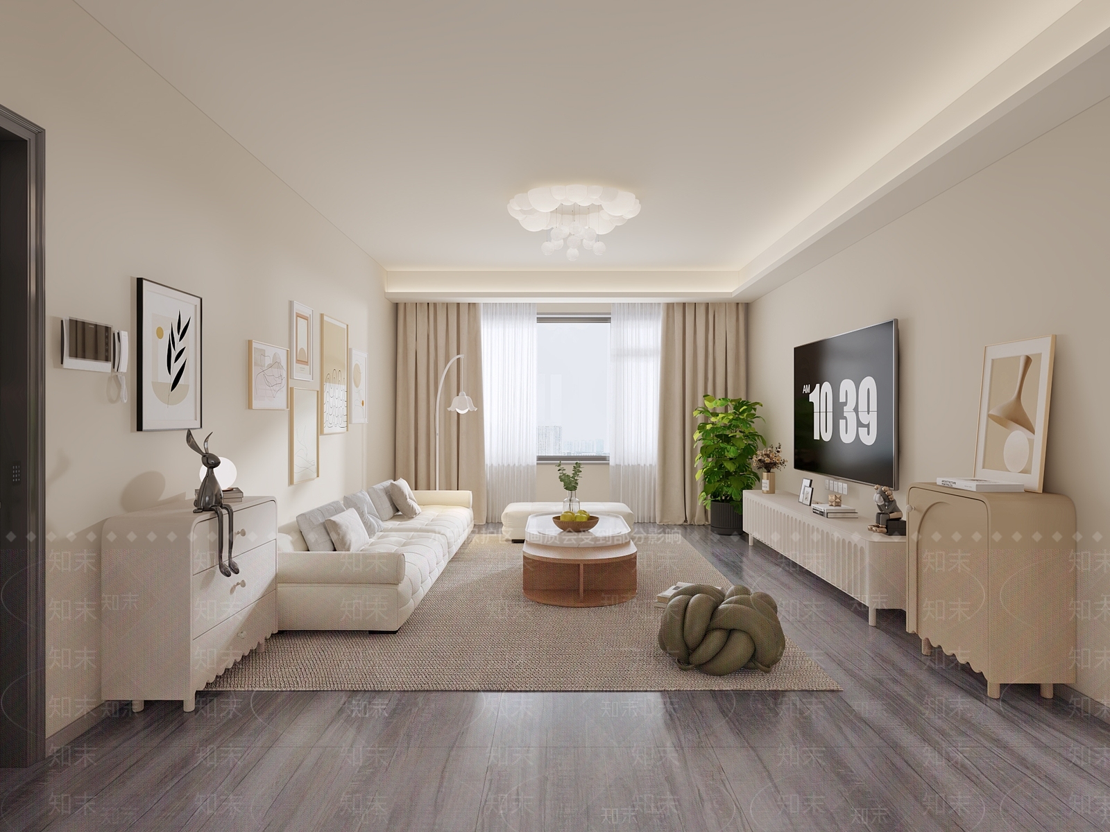 现代家居客厅3D模型下载【ID:1192528578】