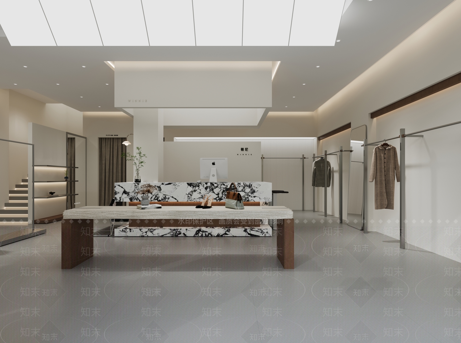现代服装店3D模型下载【ID:1192532051】