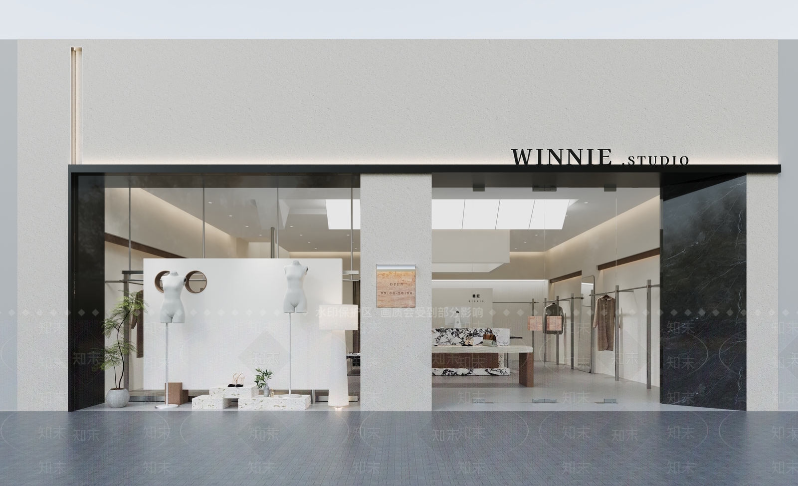 现代服装店3D模型下载【ID:1192532051】