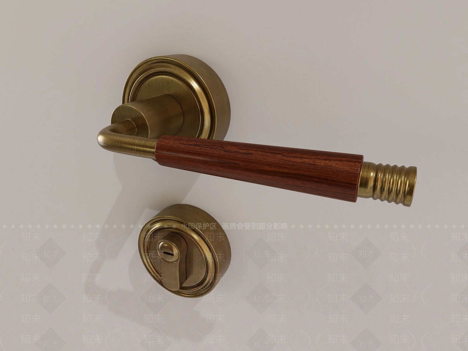 复古门把手SU模型下载【ID:1192535059】