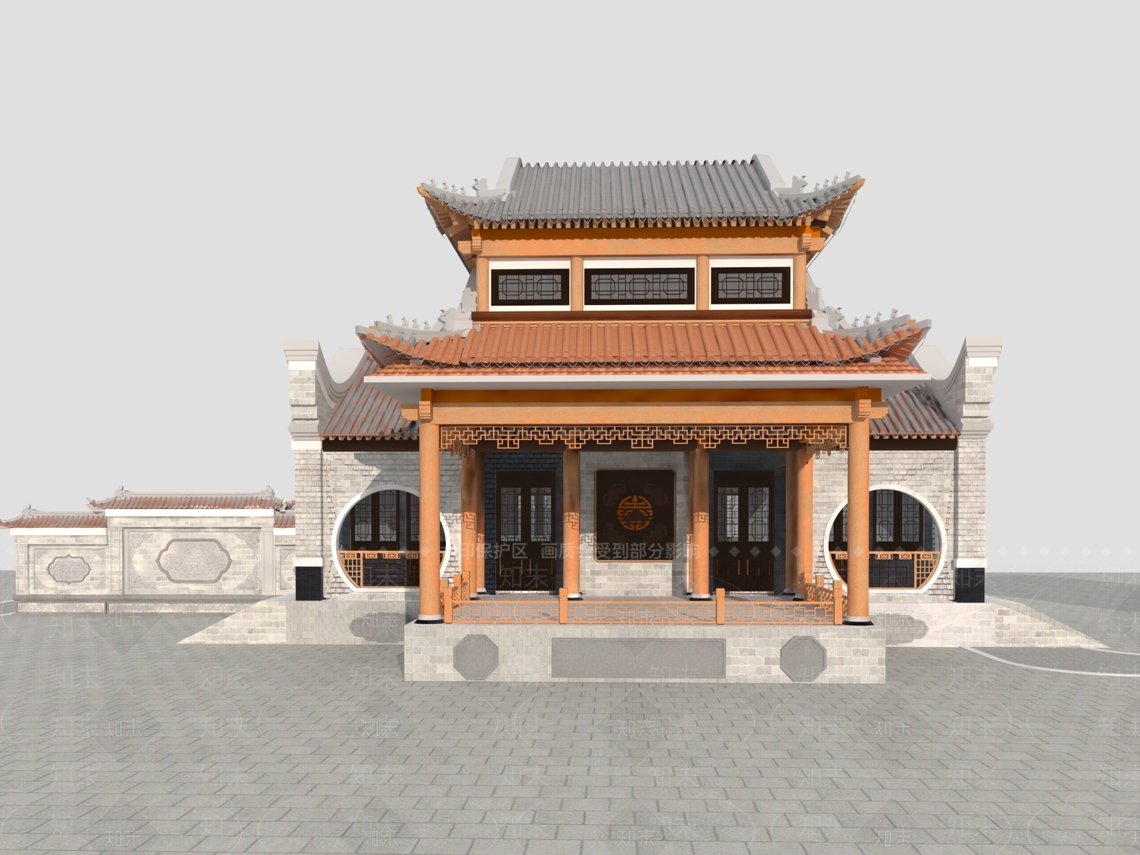 中式古建3D模型下载【ID:1192537622】