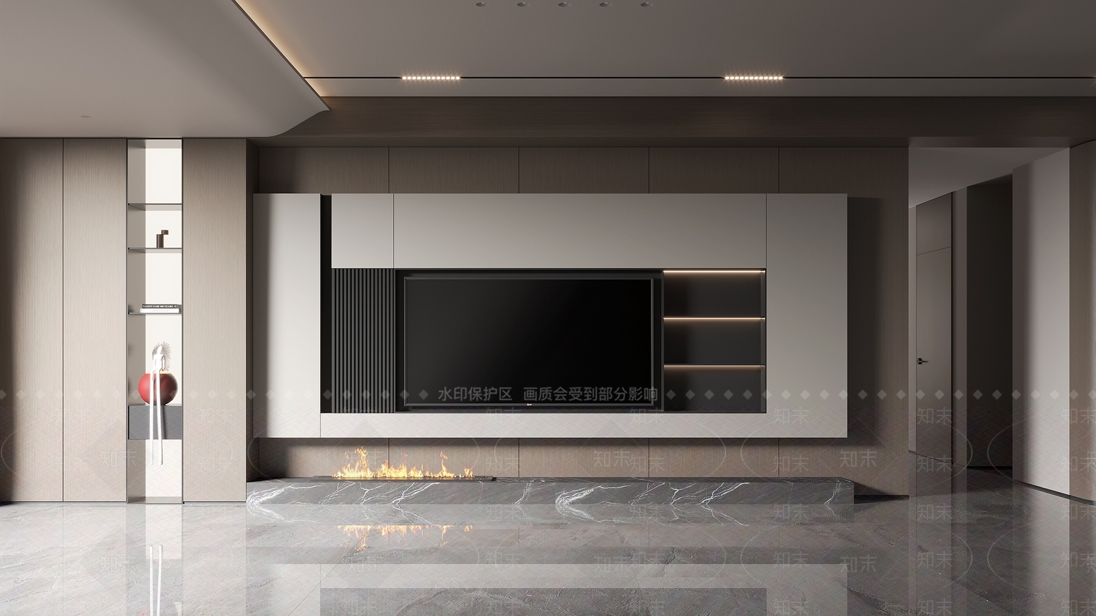 现代电视背景墙3D模型下载【ID:1192539242】