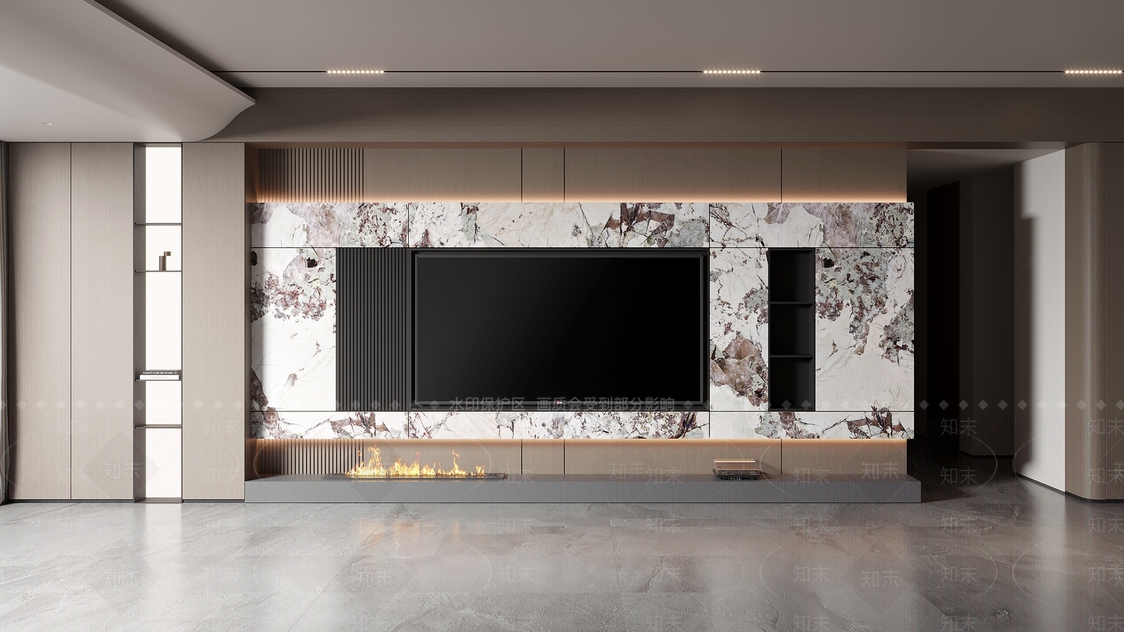 现代电视背景墙3D模型下载【ID:1192539621】
